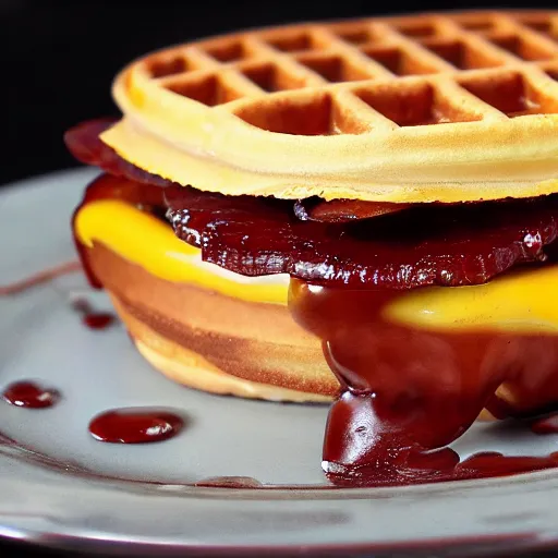 Prompt: waffle cheeseburger hd 4k