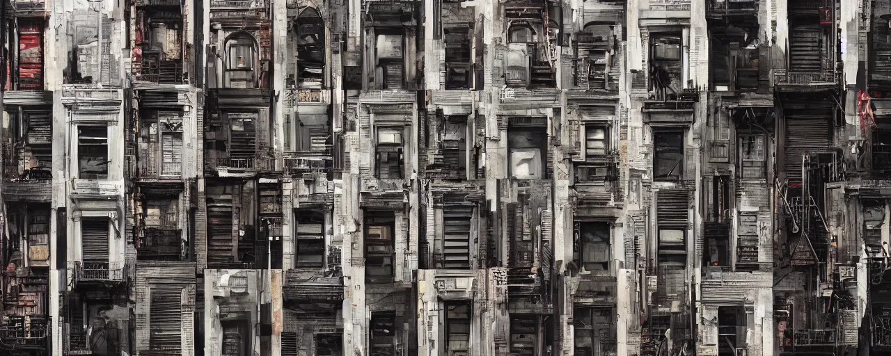 Image similar to new york city block facade. texture. doors. street. art by greg rutkowski and william o'connor