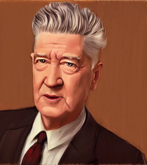 Prompt: David Lynch in Twin Peaks (1990), intricate, highly detailed, centered, studio background, digital painting, artstation, concept art, smooth, sharp focus, illustration, artgerm, donato giancola, Joseph Christian Leyendecker, Ed Repka, Les Edwards, WLOP, Artgerm