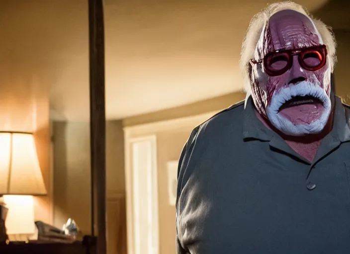 Image similar to wilford brimley as michael myers, movie still, from the new halloween kills movie, 8 k, realistic