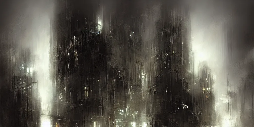 Image similar to city of sad shadows, digital art by chris cold, - h 6 4 0