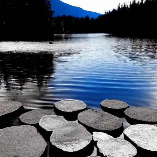 Image similar to zen lake ink