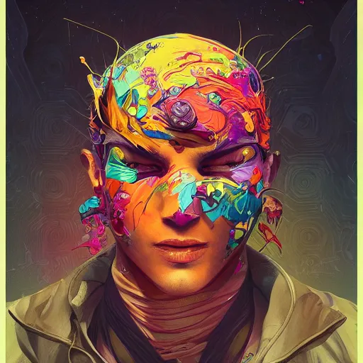 Image similar to modern ninja, colorful, surreal, dramatic lighting, face, detailed, intricate, elegant, highly detailed, digital painting, artstation, concept art, smooth, sharp focus, illustration, art by Sam Spratt, Dan Mumford, Artem Demura and Alphonse Mucha