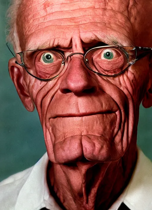 Prompt: 3 0 0 5 ( professor hubert j. farnsworth ), portrait photography feroflex photorealistic studio lighting ektachrome detailed intricate face details, ultradetails, beautiful face