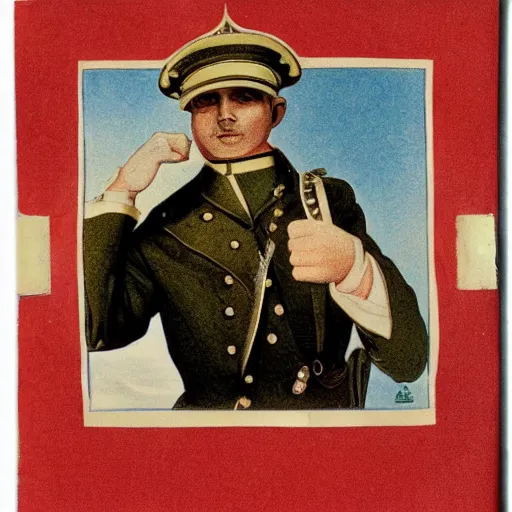 Prompt: salute with thumb folded