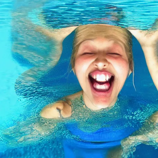 Image similar to photo of a tiny woman swimming inside a person\'s cavernous mouth