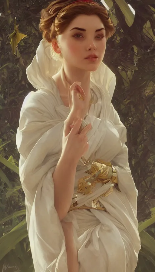 Image similar to Ava Max, elegant, highly detailed, digital painting, artstation, concept art, smooth, sharp focus, illustration, ArtStation, art by artgerm and greg rutkowski and alphonse mucha and J. C. Leyendecker and Edmund Blair Leighton and Charlie Bowater