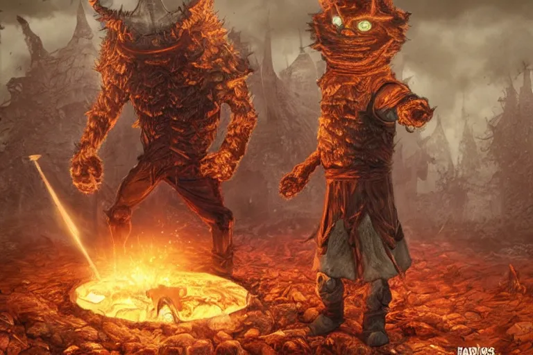 Image similar to Garfield, the final Dark Souls boss