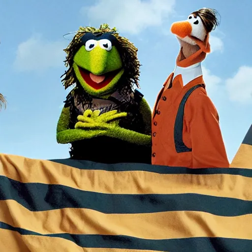 Image similar to muppets at guantanamo bay