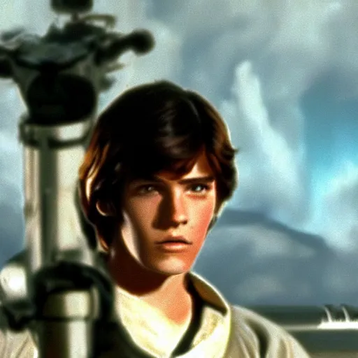 Prompt: a film still of teenage cain in star wars 1 9 7 7, realistic, photorealistic