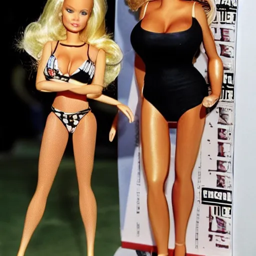 Image similar to pamela anderson as a barbie doll