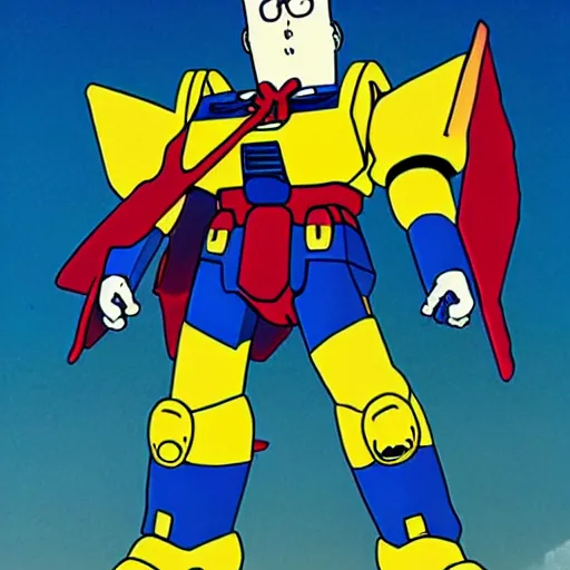 Prompt: anime dilbert gundam, by scott adams