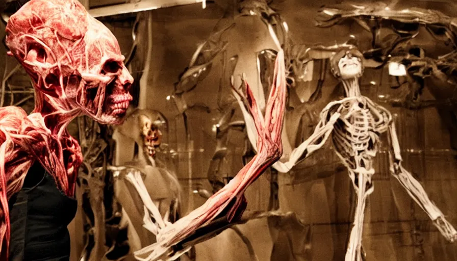 Image similar to big budget horror movie the body worlds android