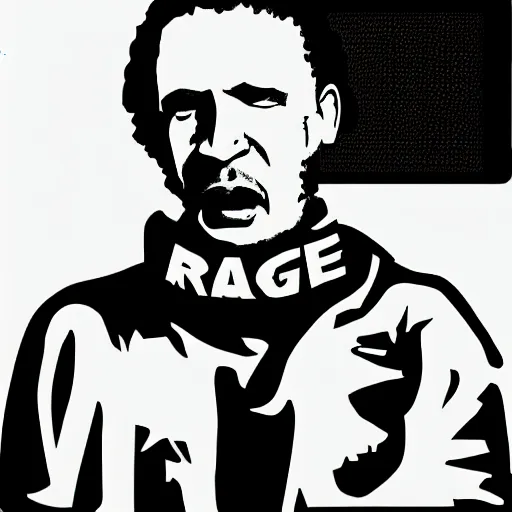 Prompt: rage against the machine, epic, vector art