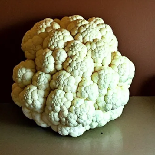 Image similar to cauliflower shaped like john c reilly head