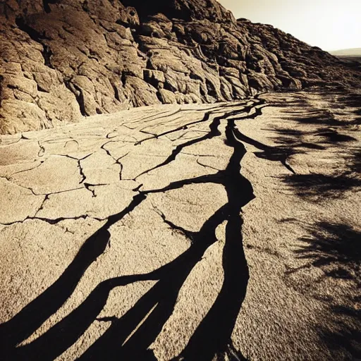 Image similar to an epic landscape, rock formation that looks like a woman, cinematic light, long shadows,