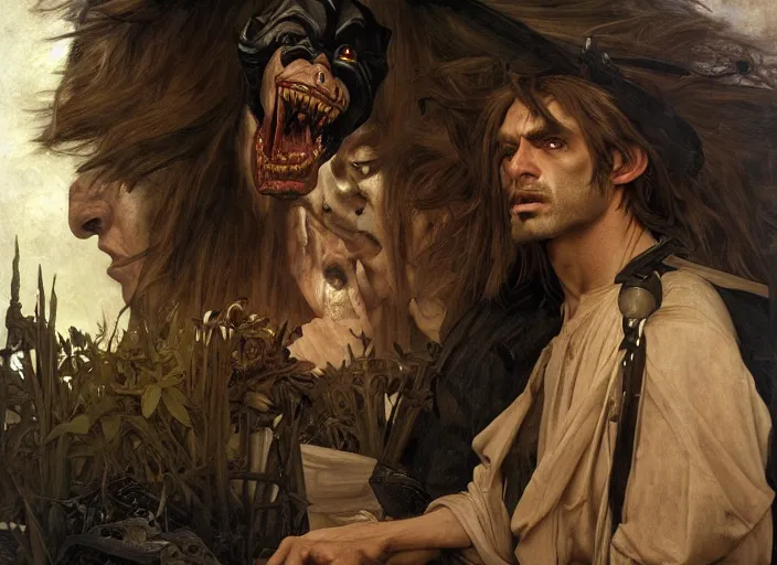 Prompt: jared the goblin king by edgar maxence and caravaggio and michael whelan and delacroix style, artistic, intricate painting, cinematic lighting, hyper realistic, extremely detailed, establishing shot, 8 k resolution, dramatic lighting
