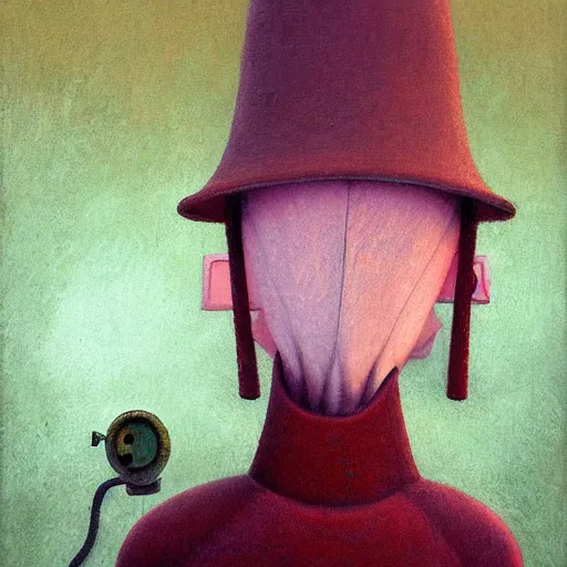 Prompt: a portrait of a character in a scenic environment by Shaun Tan