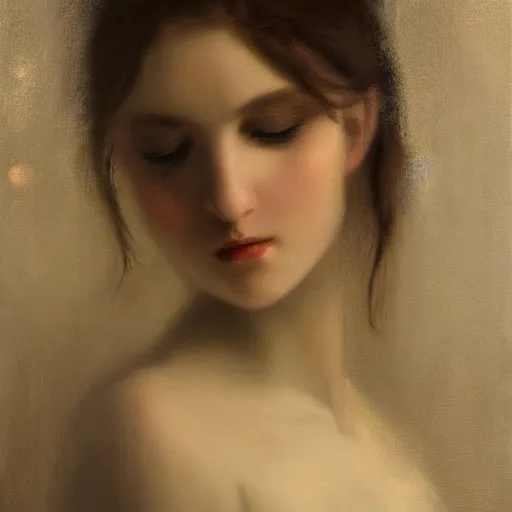 Image similar to close portrait of a beautiful mysterious elegant moth, oil on canvas, romanticism style, natural, mood lighting, dramatic, dreamlike, painterly, peaceful, digital art, highly detailed, trending on artstation