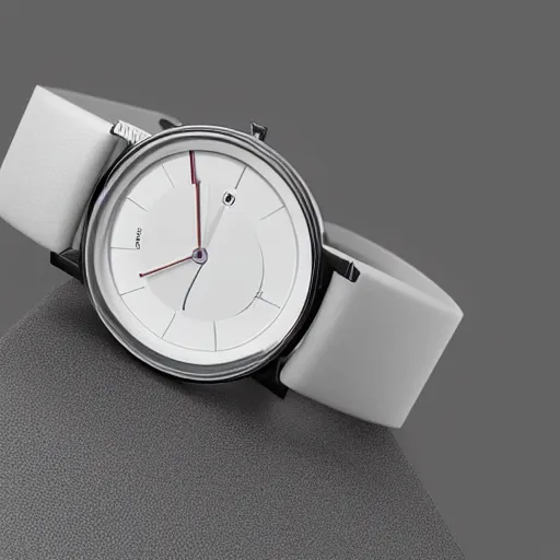 Prompt: Timeless Braun watch designed by Dieter Rams in the 60’s, gorgeous 3D render