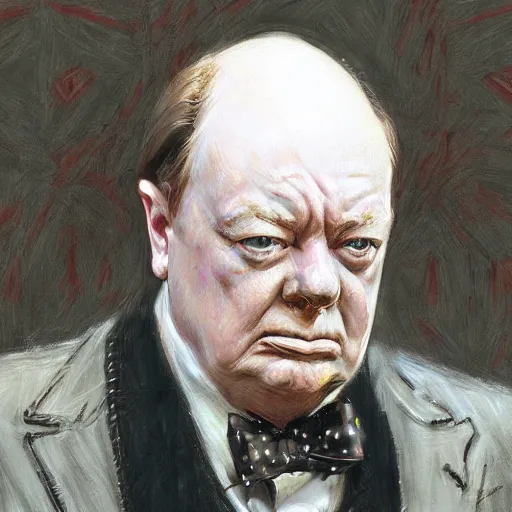 Image similar to Winston Churchill as a fantasy D&D character, portrait art by Donato Giancola and James Gurney, digital art, trending on artstation