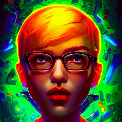 Image similar to skill magic geek inside matrix deepdream radiating a glowing aura stuff loot legends stylized digital illustration video game icon artstation lois van baarle, ilya kuvshinov, rossdraws,