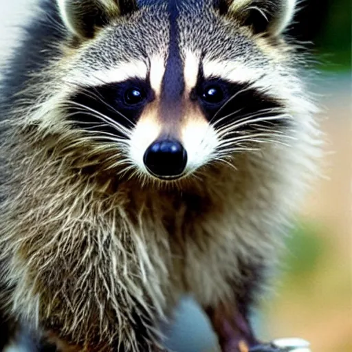 Prompt: A raccoon in jack sparrow style,