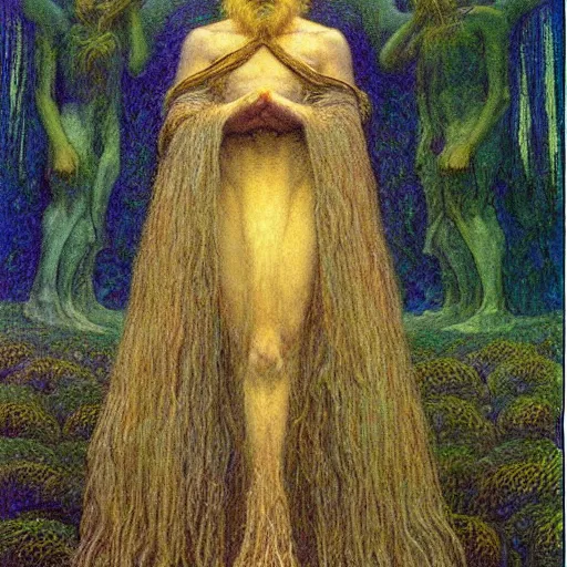 Image similar to Portrait of a druid, by Jean Delville