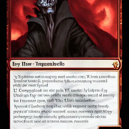 Prompt: cabal tricker vampire, in the style of magic the gathering card art