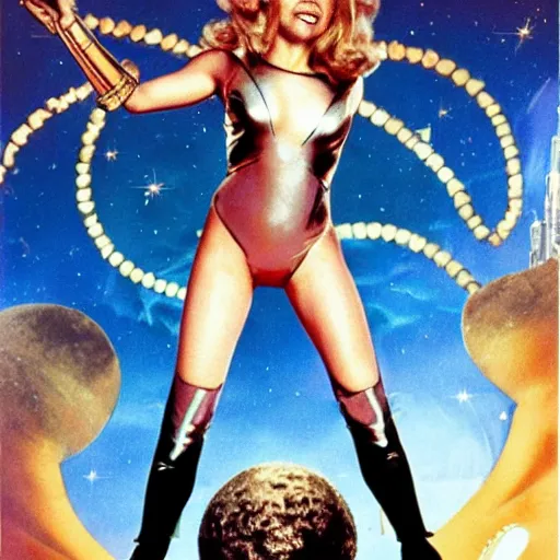 Prompt: barbarella, queen of the galaxy,