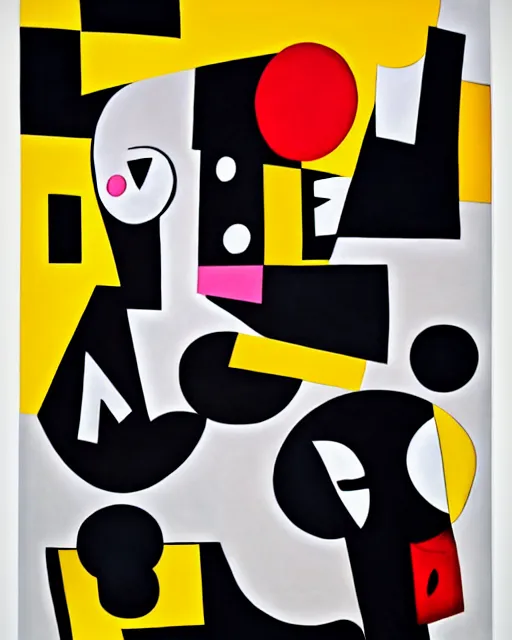 Image similar to rage, rage against the dying of the light | abstract art painting | high contrast | inspired by george condo | inspired by jean arp | trending on artstation