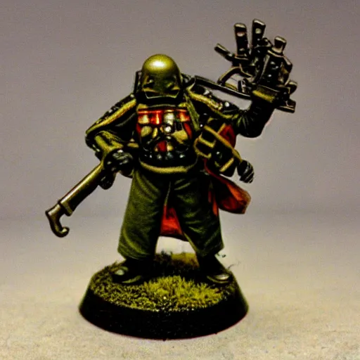 Image similar to an excited Death Korps of Kreig soldier