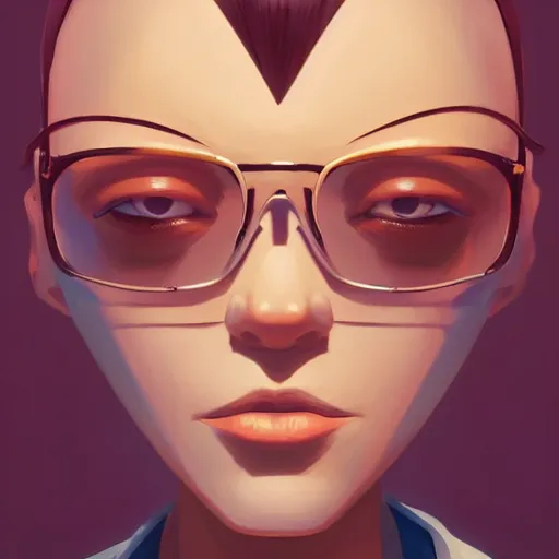 Image similar to face icon stylized minimalist rockoa €™ s modern life, loftis, cory behance hd by jesper ejsing, by rhads, makoto shinkai and lois van baarle, ilya kuvshinov, rossdraws global illumination