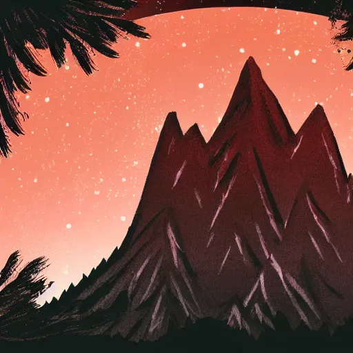 Prompt: hollow night style mountain