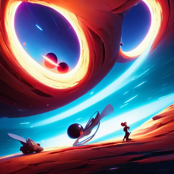 Prompt: two black holes colliding close - up, in marble incrusted of legends official fanart behance hd by jesper ejsing, by rhads, makoto shinkai and lois van baarle, ilya kuvshinov, rossdraws global illumination