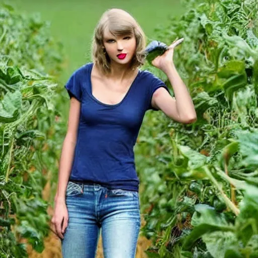 Prompt: Taylor Swift farmer