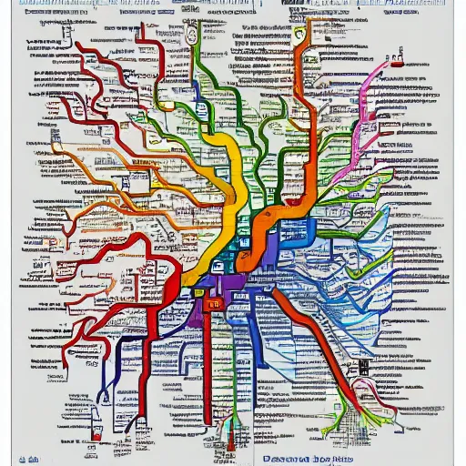 Prompt: The Human Brain in the style of the London Underground Map, technical document -9