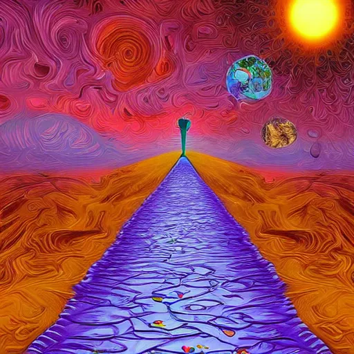 Image similar to pathways and philanthropy, digital art, surrealistic