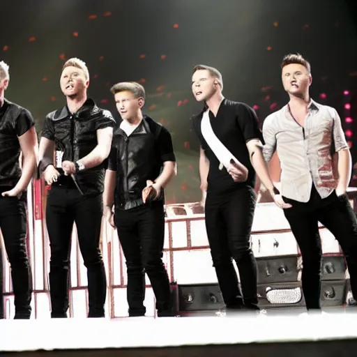 Prompt: westlife on stage