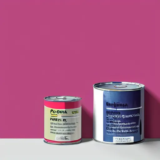 Image similar to can of paint, minimal, modern, solid colors, pink