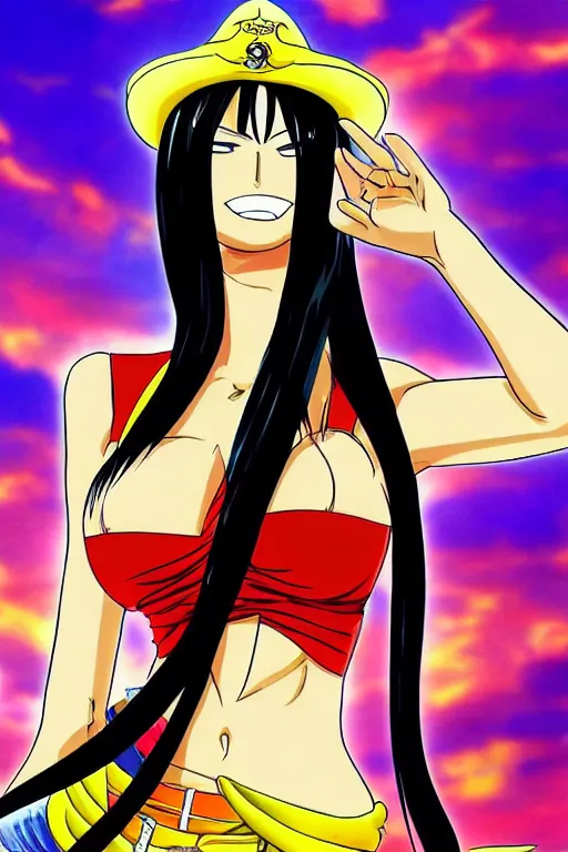 Prompt: Nico Robin from One Piece. Screenshot. Art from Pinterest. Colorful. 4K.