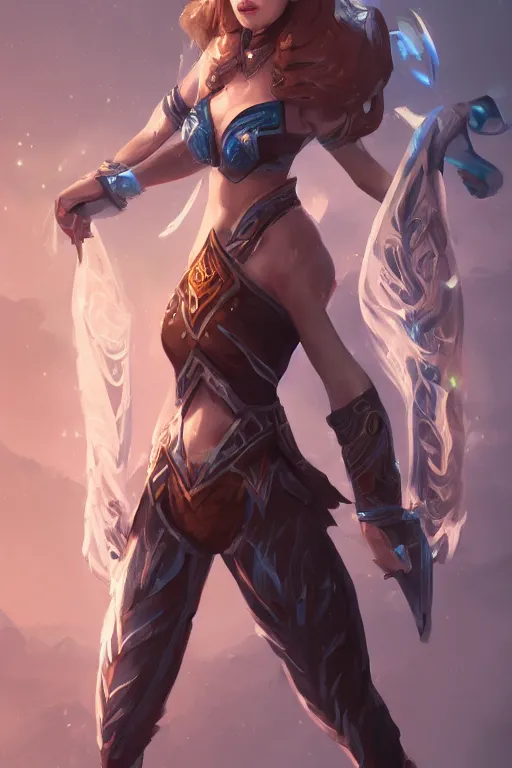 Image similar to New support female champion, ice enchanter art by Chengwei Pan, trending on artstation, digital paint, artstationHD, artstationHQ, 4k, 8k