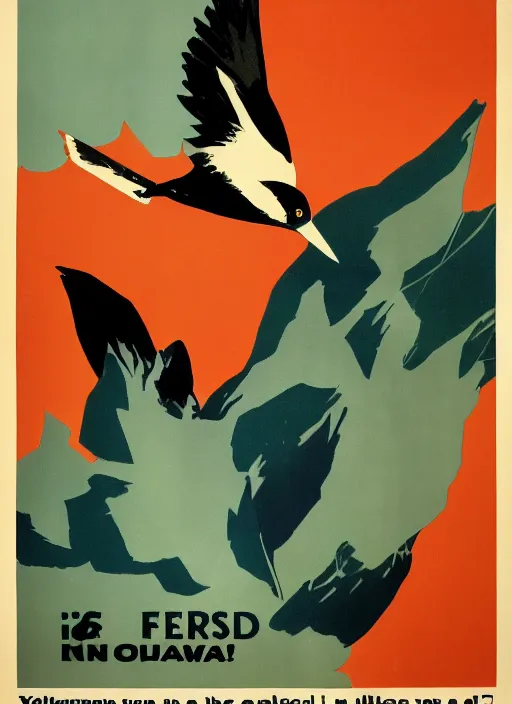 Image similar to propaganda poster saying birds are not real