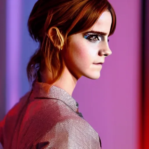 Image similar to Cyberpunk Emma Watson