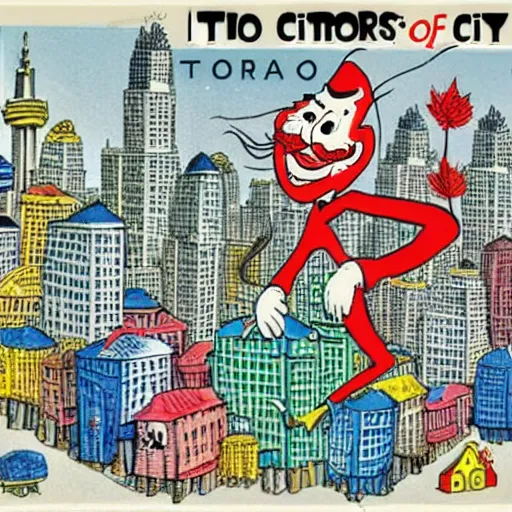 Prompt: The city of Toronto, by Dr. Seuss.