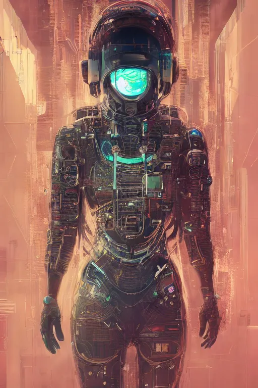 Image similar to hyperrealistic portrait of a woman monster astronaut, full body portrait, well lit, intricate abstract. cyberpunk, intricate artwork, by Tooth Wu, wlop, beeple. octane render,in the style of Jin Kagetsu, James Jean and wlop, highly detailed, sharp focus, intricate concept art, digital painting, ambient lighting, 4k, artstation