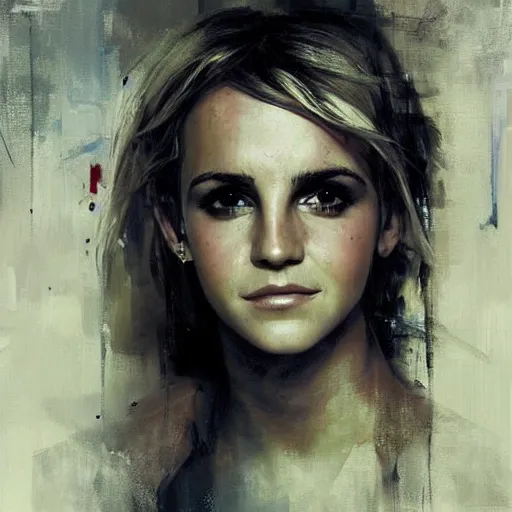 Prompt: britney spears and emma watson morphed together, hybrid, jeremy mann painting