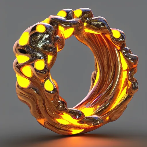 Image similar to renaissance statue bright neon ring, digital art, 3 d render, ray tracing, hyper - realistic, hyper detailed, 8 k resolution, sharp focus