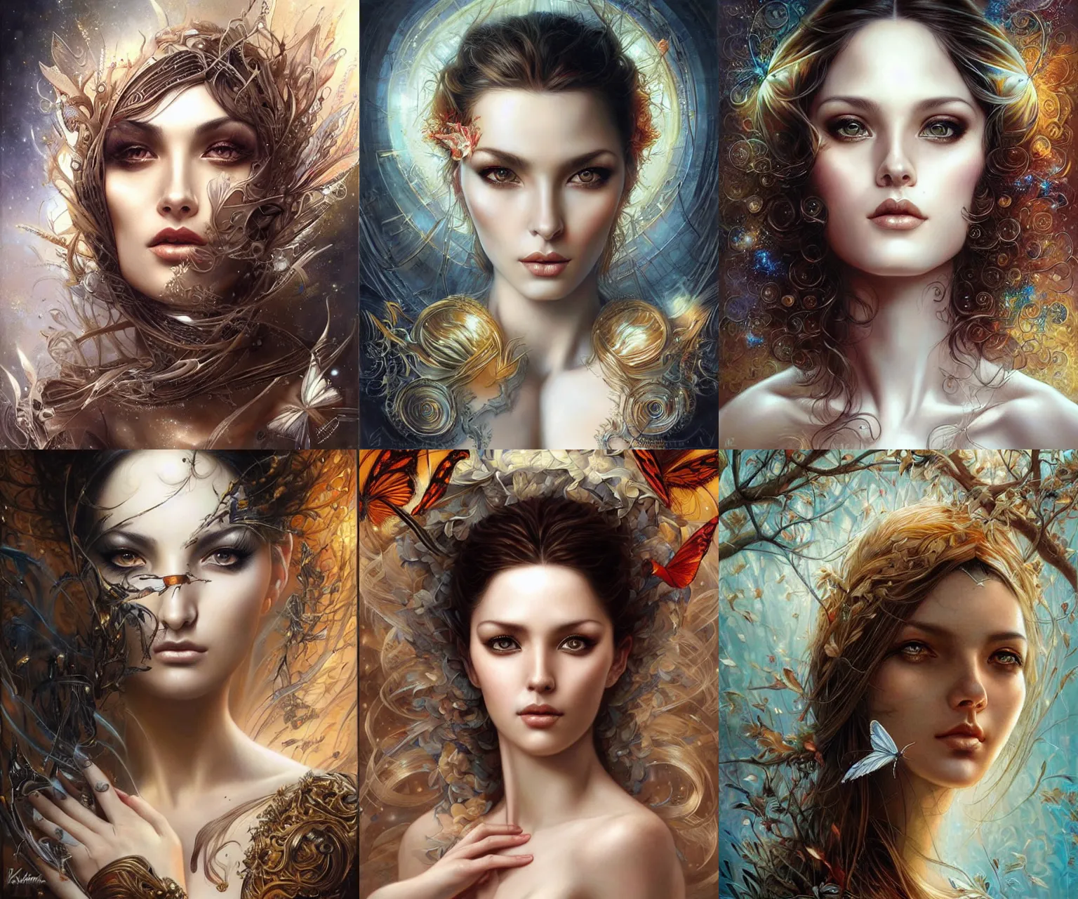 Prompt: portrait by artgerm and karol bak, stephen bliss, stunning artwork