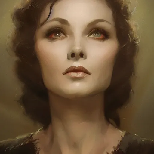 Image similar to closeup portrait of a young and beautiful vivian leigh, dramatic light, gorgeous view, depth, high detail, digital art, painted by greg rutkowski and seb mckinnon, by tim burton, trending on artstation